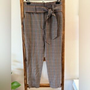 Veronica Beard Multicolor Wool Blend Plaid Trousers Size 4